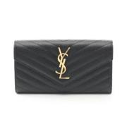 Yves Saint Laurent Vintage Pre-owned Laeder plnbcker Black, Dam