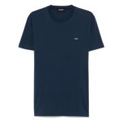 Dsquared2 Blå T-shirts och Polos med Metallplatta Blue, Herr