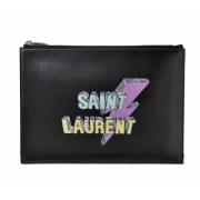 Yves Saint Laurent Vintage Pre-owned Laeder handvskor Black, Dam