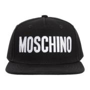 Moschino Justerbar Abstrakt Logotyp Broderad Keps Black, Herr