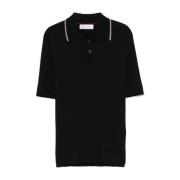 Brunello Cucinelli Svart Rand Detaljer T-shirts och Polos Black, Herr