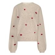 FABIENNE CHAPOT Linda Cherry Pullover Beige, Dam