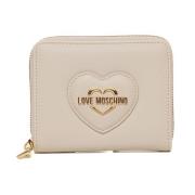 Love Moschino Stilren Plånbok med Flera Fack Beige, Dam