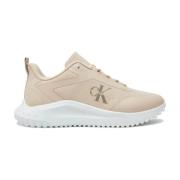 Calvin Klein Multifärgad Eva Runner Low Lace Sneakers Beige, Dam