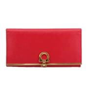 Salvatore Ferragamo Pre-owned Pre-owned Laeder plnbcker Red, Dam