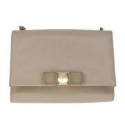 Salvatore Ferragamo Pre-owned Pre-owned Laeder axelremsvskor Beige, Da...