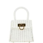 Salvatore Ferragamo Pre-owned Pre-owned Tyg handvskor White, Dam