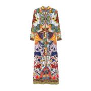 Alice + Olivia Blommig knappklänning Multicolor, Dam