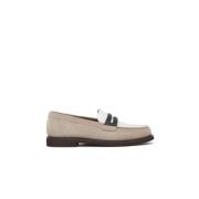 Brunello Cucinelli Elegant Ice Loafers Damskor Beige, Dam