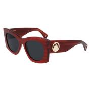 Lanvin Röda Acetat Solglasögon Red, Dam