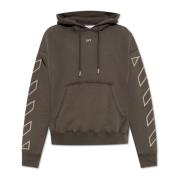 Off White Sweatshirt med logotyp Gray, Herr