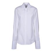 Sportmax Vit Bomull Poplin Skjorta White, Dam