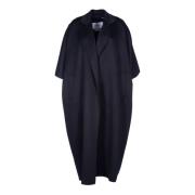 Max Mara Svart ullrock Cape Style Black, Dam