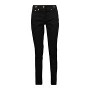 Versace Svarta Slim Denim Jeans Vår-Sommar 2025 Black, Dam