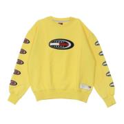 Tommy Hilfiger Lätt Rund Hals Sweatshirt Steglits Yellow, Dam