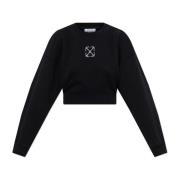 Off White Sweatshirt med logotyp Black, Dam