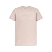 Moncler Logo Patch Blush Pink T-shirt Pink, Dam