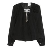 Forte Forte Svart Blus med Italiensk Design Black, Dam