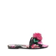 Dolce & Gabbana Blommönstrade Slides Pink, Dam