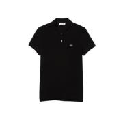 Lacoste Bomull Polo Skjorta med Krokodil Logotyp Black, Dam