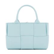 Bottega Veneta Mini Toteväska med Intrecciato-väv Blue, Dam