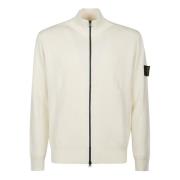 Stone Island Stilig Zip-Up Cardigan Beige, Herr