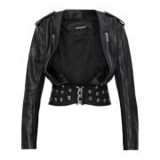 Dsquared2 Läderjacka Black, Dam