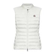 Moncler Dunväst med ståkrage White, Dam