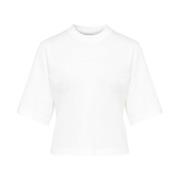 PINKO Broderad Jersey T-shirt White, Dam