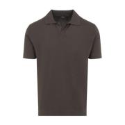 Brioni Brun T-shirt med silkeblandning Brown, Herr