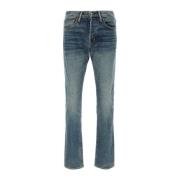 Tom Ford Klassiska Denim Jeans för Män Blue, Herr