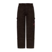 Off White Jeans med logotyp Brown, Herr