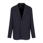 Emporio Armani Marinblå Blazer Herrkläder Blue, Herr