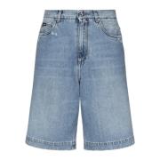 Dolce & Gabbana Blå Shorts med Dold Stängning Blue, Herr