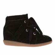 Isabel Marant Étoile Perforerad Mocka Kilklack Sneaker Black, Dam