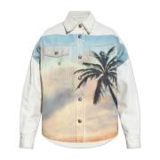 Palm Angels Jacka med tryck Multicolor, Dam