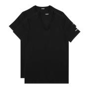 Dsquared2 Enfärgad Logo 2-Pack T-shirt Black, Herr