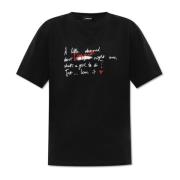 Dsquared2 Tryckt T-shirt Black, Dam