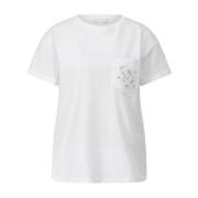 Liu Jo Oversized T-shirt med strass och pärlor White, Dam