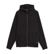 Lyle & Scott Mid Layers Diagonal Interlock Hooded Zip Through Black, H...