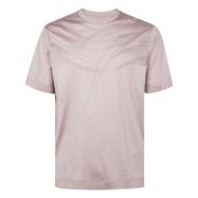 Emporio Armani Avslappnad Bomull T-shirt Pink, Herr