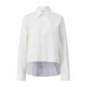 Maison Margiela Randig Insats Skjorta White, Dam