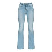 PINKO Blå Flare Jeans med Love Birds Blue, Dam