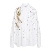 Dries Van Noten Avslappnad vit skjorta White, Dam