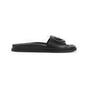 Gucci Cut Flat Sandaler Black, Dam