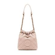 V73 Mini Hobo Väska med Matelassé Motiv Beige, Dam