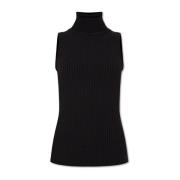 Dolce & Gabbana Turtleneck Vest Black, Dam