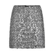 Co'Couture Silver Paljett Minikjol Gray, Dam