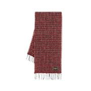 Ganni Röd Syntetisk Scarf med Läderfoder Red, Dam