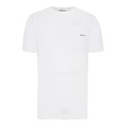 Kiton Vit T-shirt med bröstficka White, Herr